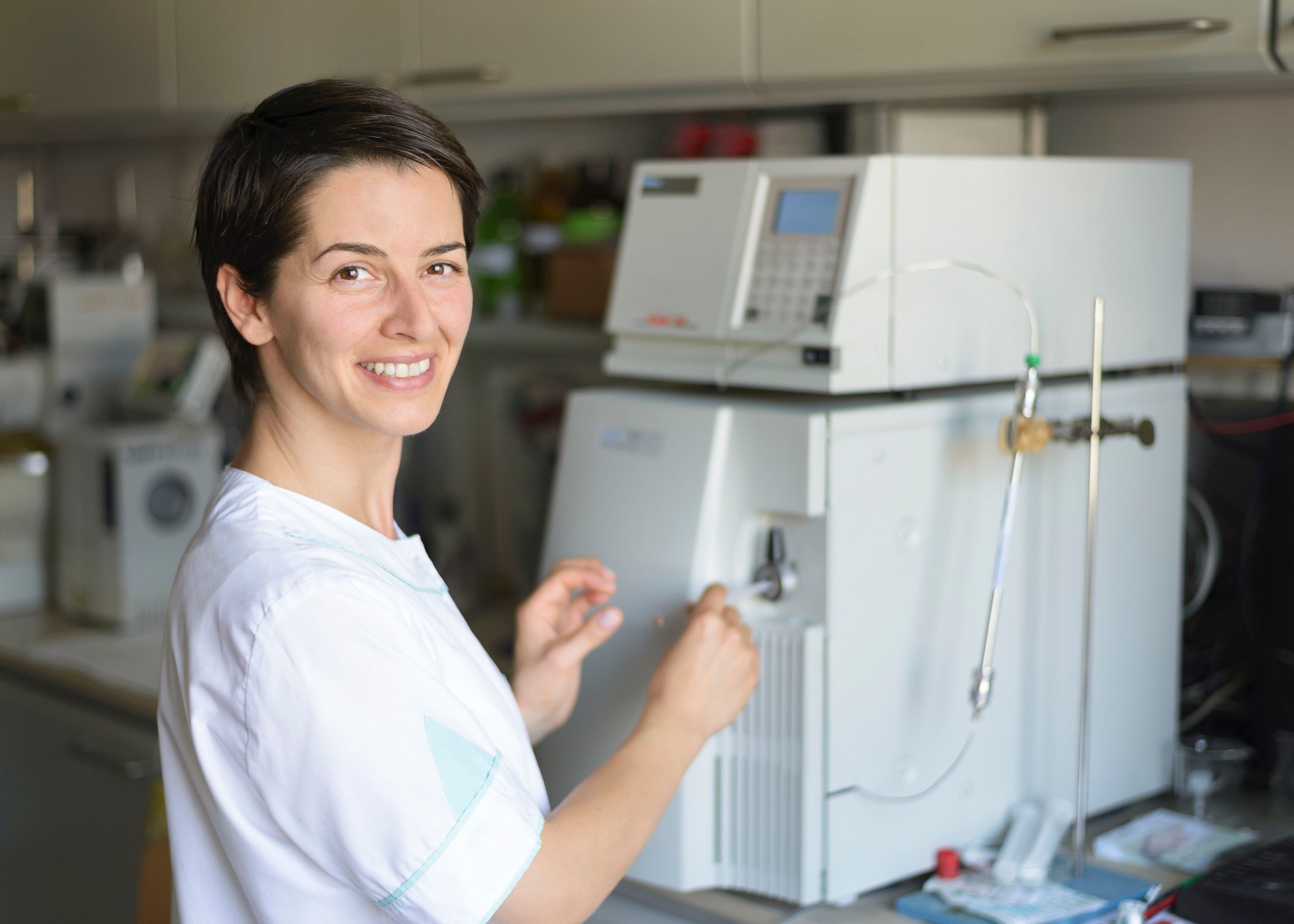Eine Forscherin in ihrem Labor.
